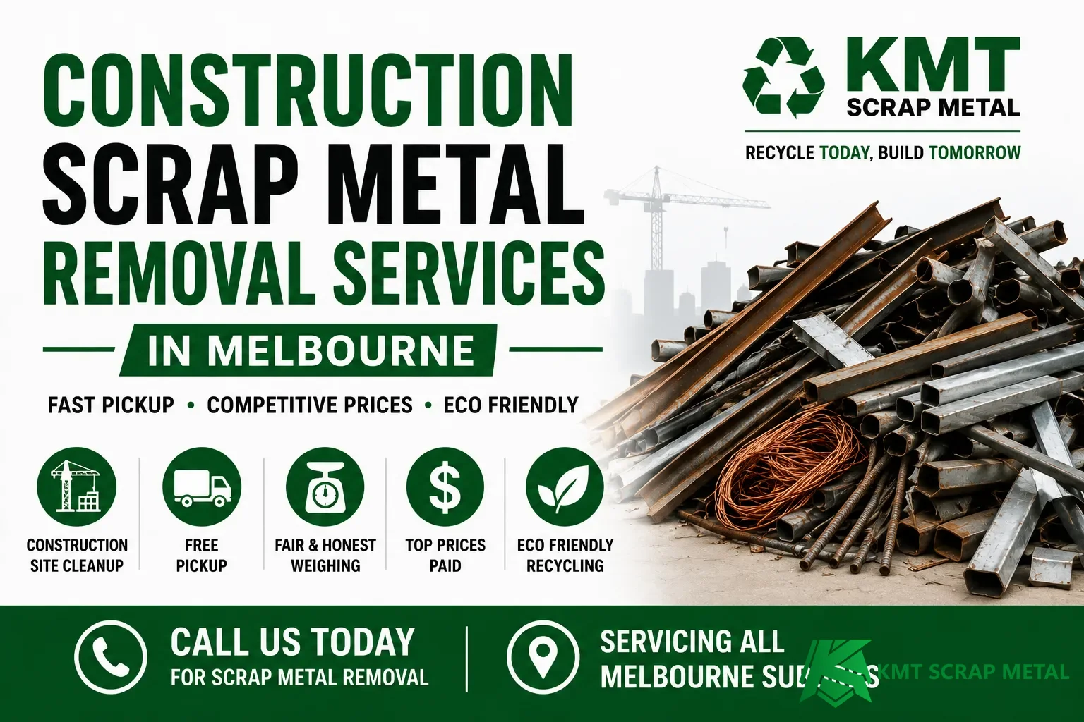 Construction Scrap Metal Removal Services in Melbourne