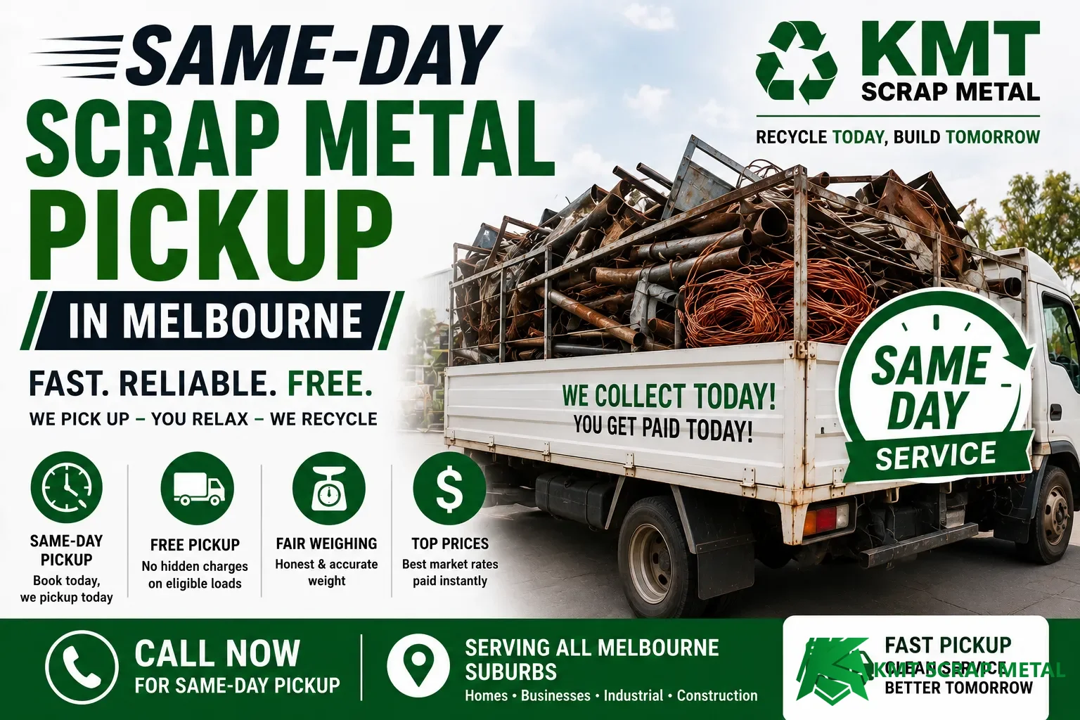Same-Day Scrap Metal Pickup in Melbourne